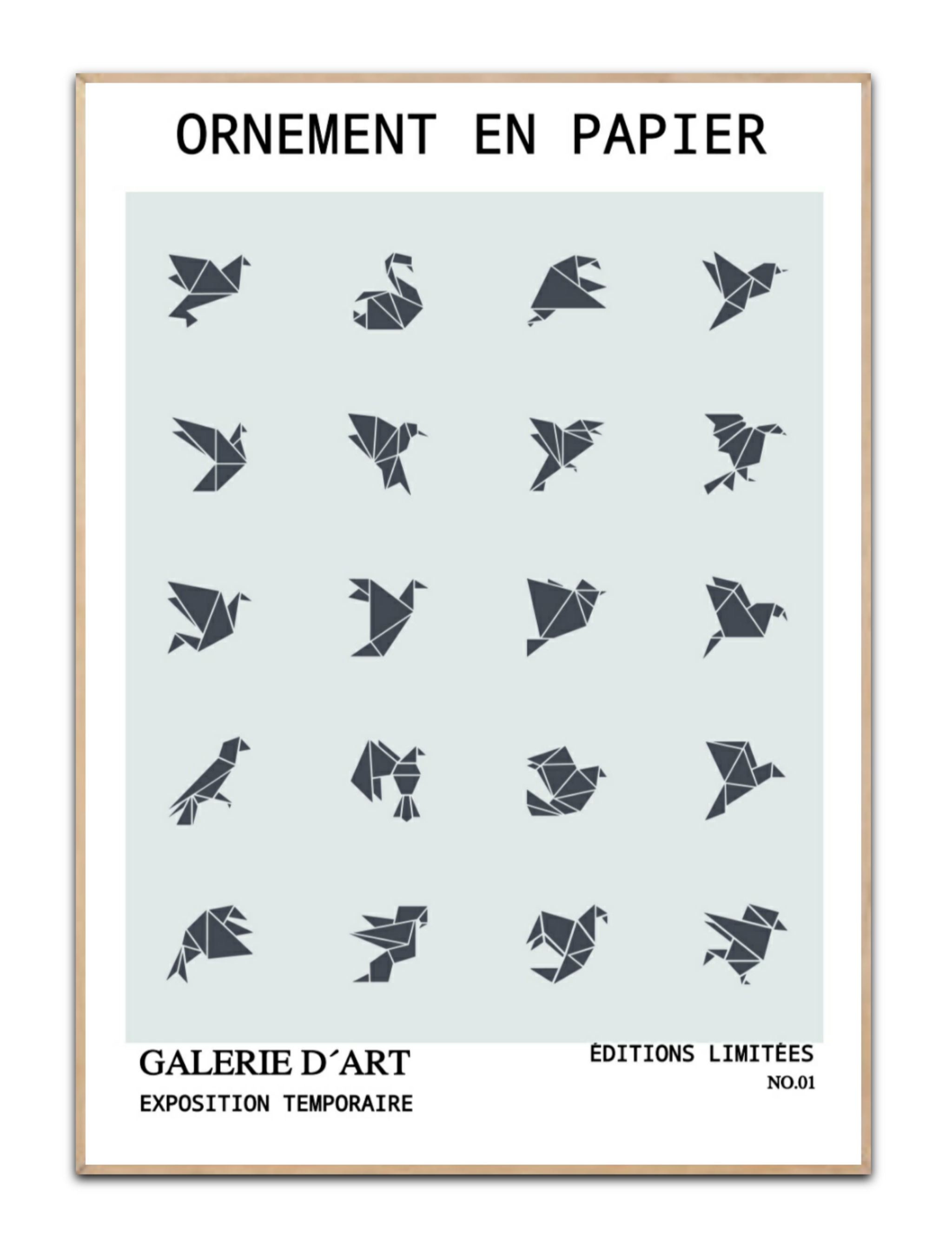 Ornement en papier, A4, 21 x 30 cm plakat - Billede 2