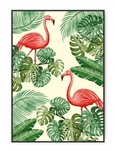 Jungle Flamingo, 50 x 70 cm plakat