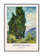 Van Gogh, - Cypresses 1889, 50 x 70 cm plakat