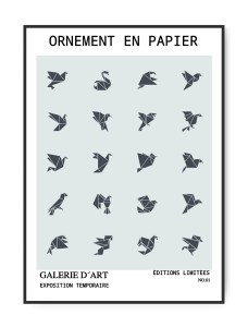 Ornement en papier, A4, 21 x 30 cm plakat