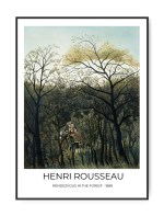Henri Rousseau, - Rendezvous in the forest . 50 x 70 cm plakat