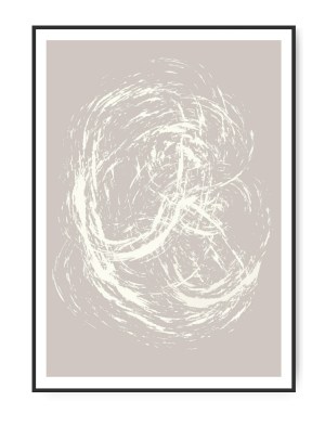 Beige Abstrakt No.1, A4 21 x 30 cm plakat