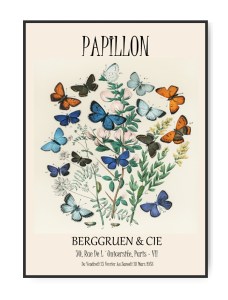 Berggruen & Cie Papillon, A4 21 x 30 cm plakat