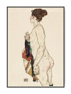 Egon Schiele, Naked woman, A4 21 x 30 cm plakat