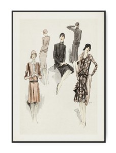 Poster Féuillets De élégance Féminine 1928 1, A3 (29,7 x 42 cm) – Kunstdruck