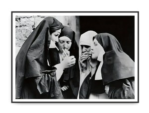 Smoking Nonnes, A4 21 x 30 cm plakat