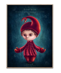 Stjernetegn Skorpionen dreng, med valgfrit navn og Dato