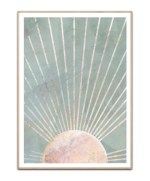 Sage Green Boho Sun By Sarah Manovski plakat