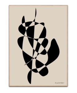 Abstract Black Shapes Artwork, A4 plakat
