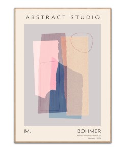 Poster M. Böhmer Pieces 5A, A3 (29,7 x 42 cm) – Kunstdruck