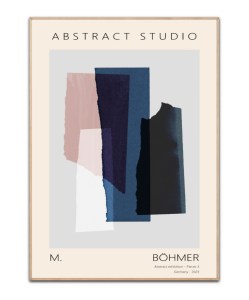Poster M. Böhmer Pieces 3, A3 (29,7 x 42 cm) – Kunstdruck