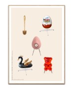 Koglen, Ægget, Dråben, svanen, Bamsen plakat - A3 (30x42cm) Limited Edition