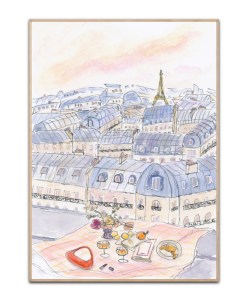 Parisian Rooftop By Katharina Puritscher plakat, 50x70 cm