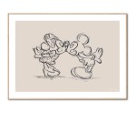 Poster Mickey & Minnie Kiss x Rikke Boisen , Str. A3 (29,7 x 42 cm) – Kunstdruck