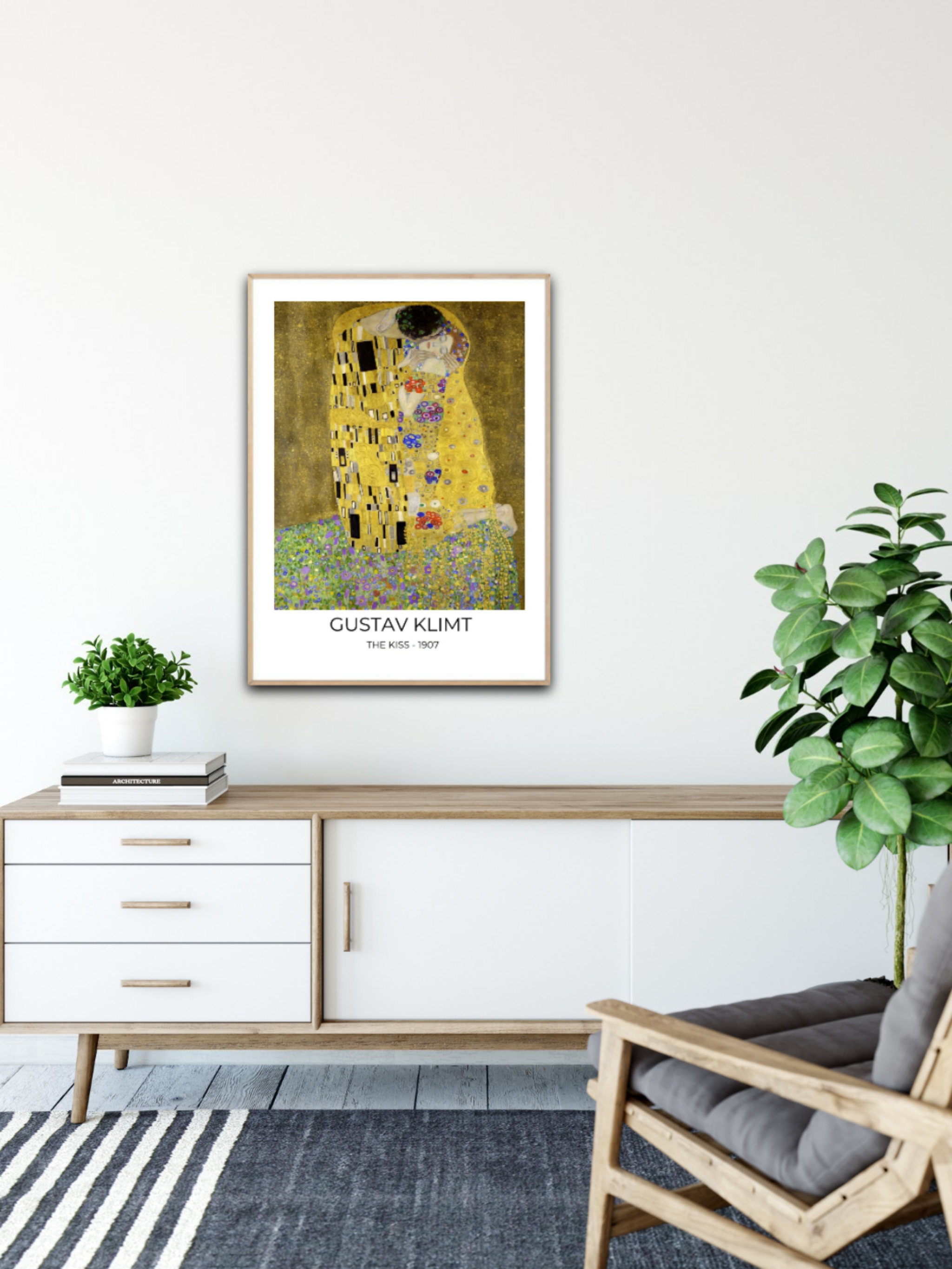Gustav Klimt, The kiss, 1907, Poster – Bild 8