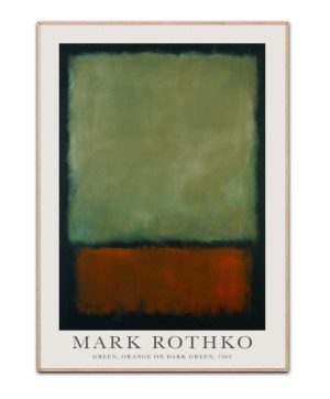 Mark Rothko, Green, orange on dark green 1963