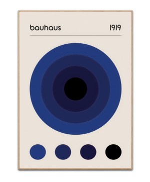 Bauhaus Circle dark blue, Poster