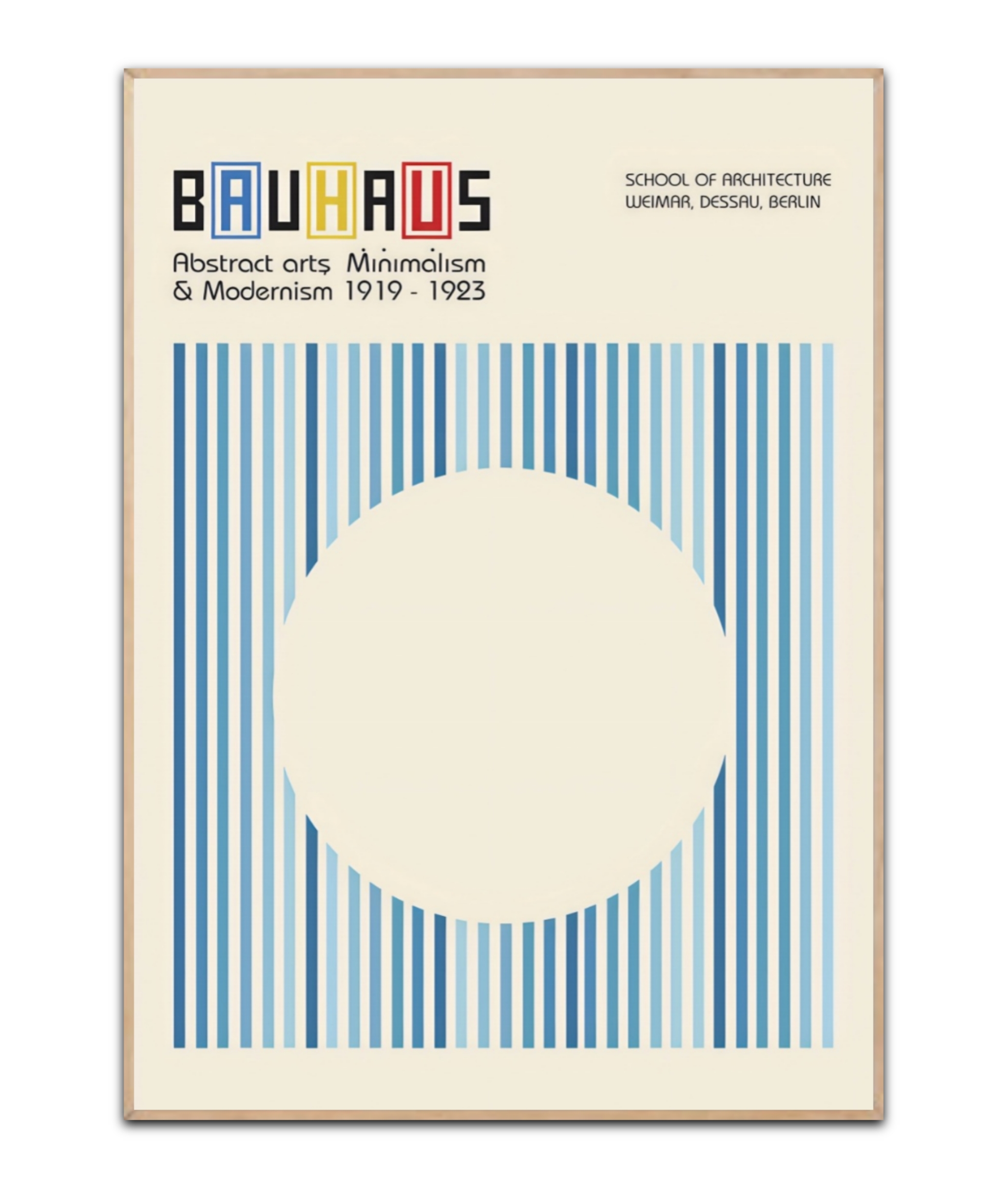 Bauhaus Blue abstract art