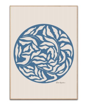 Sivil Angelica, Papercut Shapes of Nature Blue - Poster