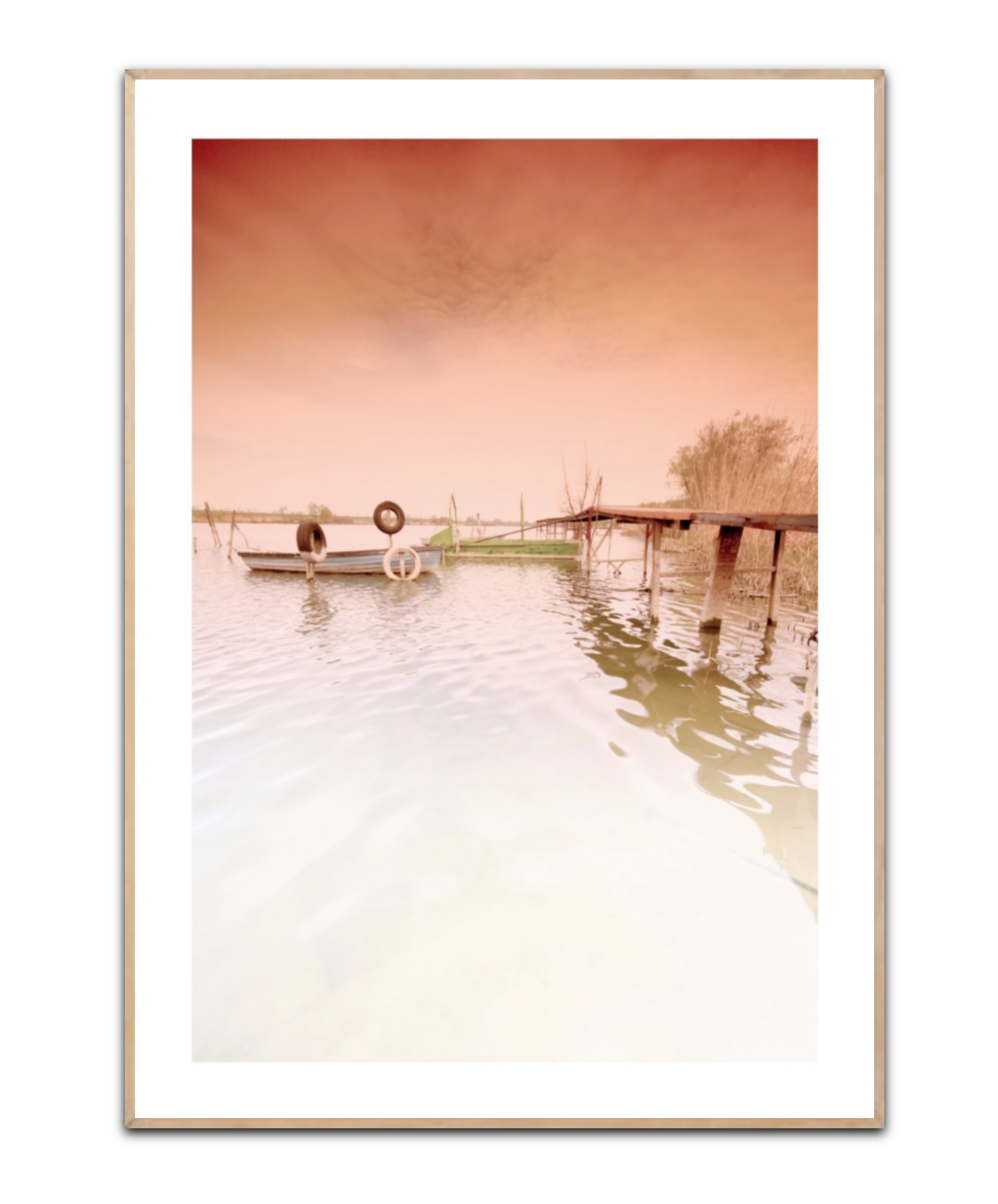 Sunset at the lake, Poster