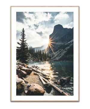 Sunset at the lake, Poster