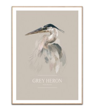 Grey Heron Stadt Gabriella Roberg, Poster