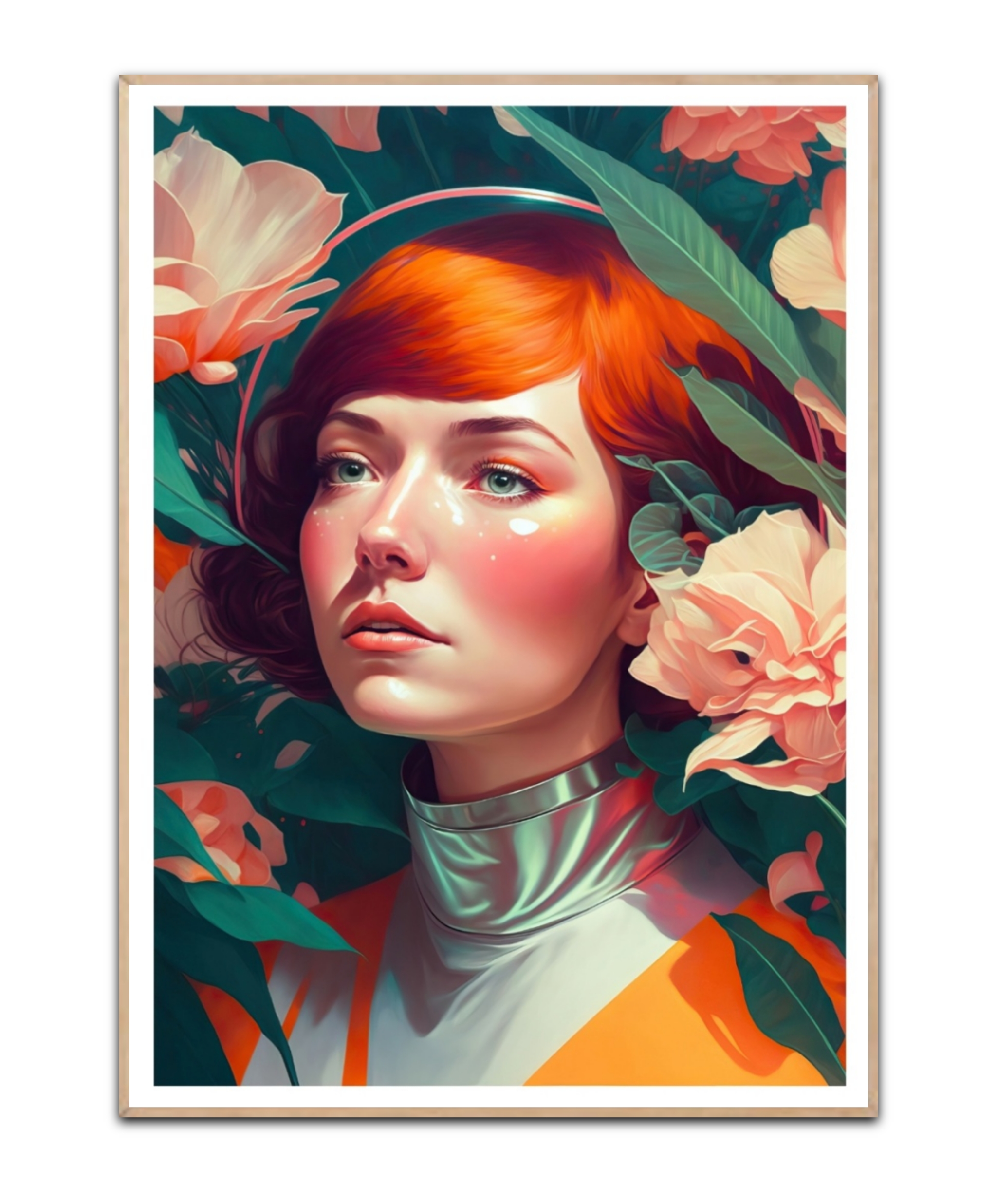Retro Future Portrait Stadt Treechild, Poster