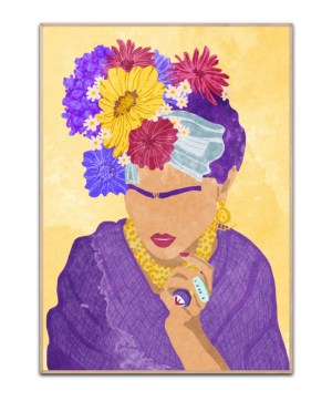 Frida and flowers
