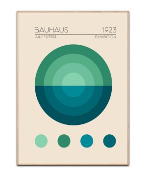 Bauhaus 1923 - Cirkel green blue, Poster