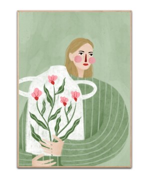 The Woman With The Vase von Bea Müller, Poster