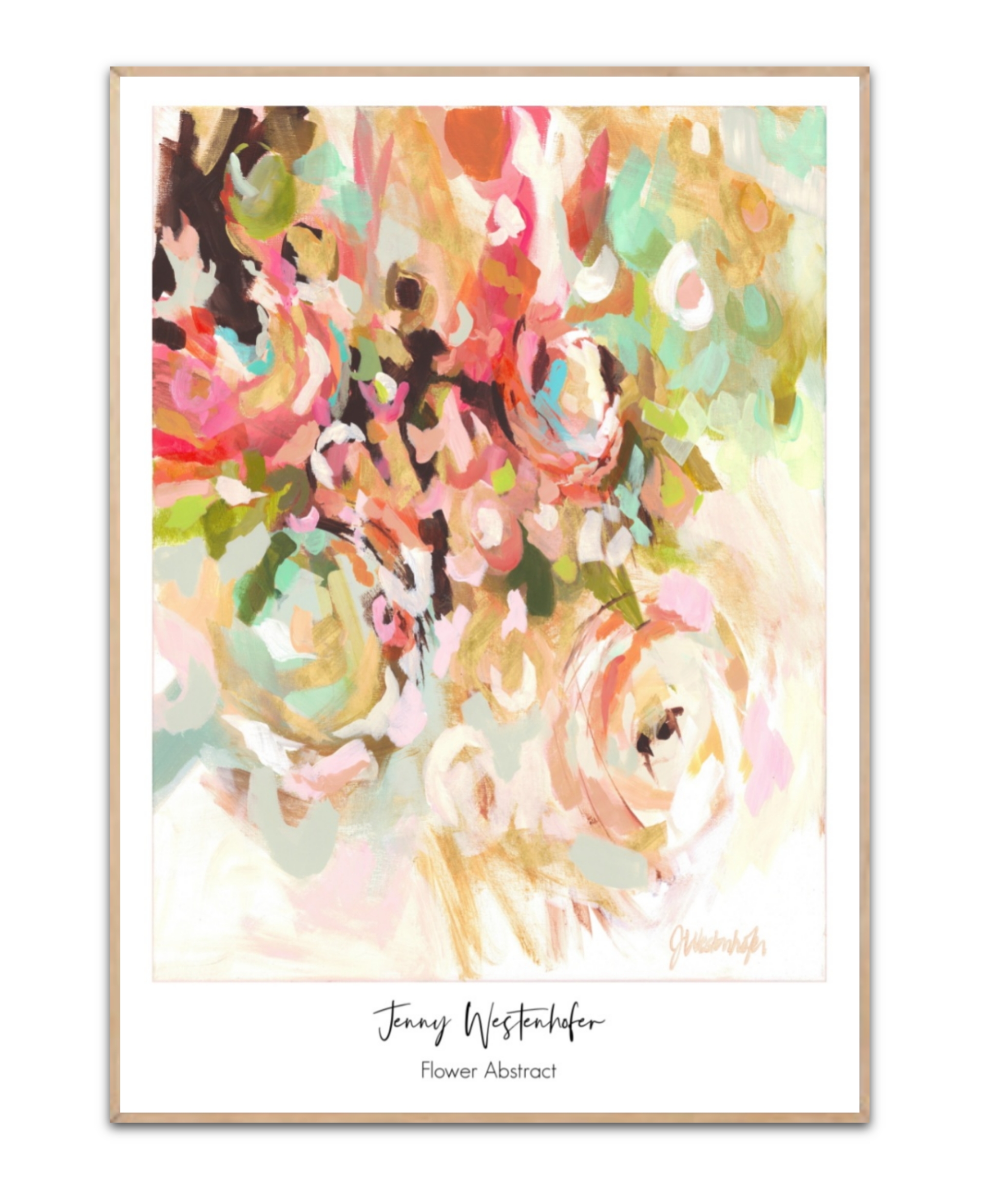 Flower Abstract Poster by Jenny Westenhofer - 50 x 70 cm