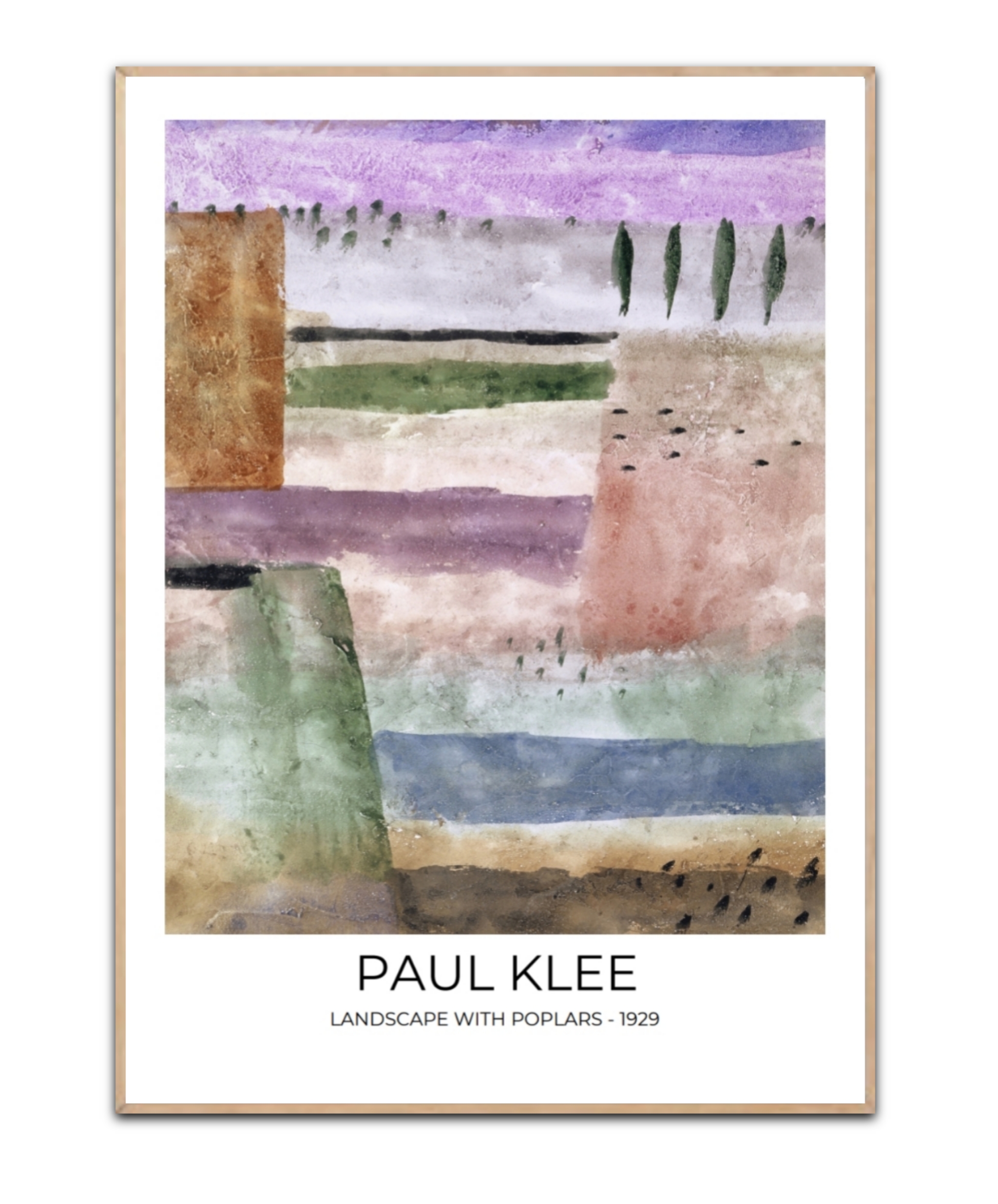 Paul Klee, Landscape with Poplars Poster