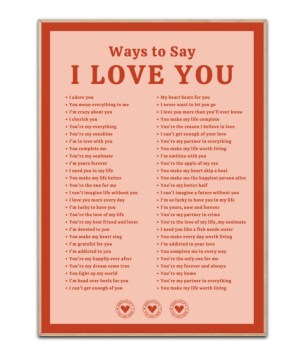 Ways to say in love you Poster