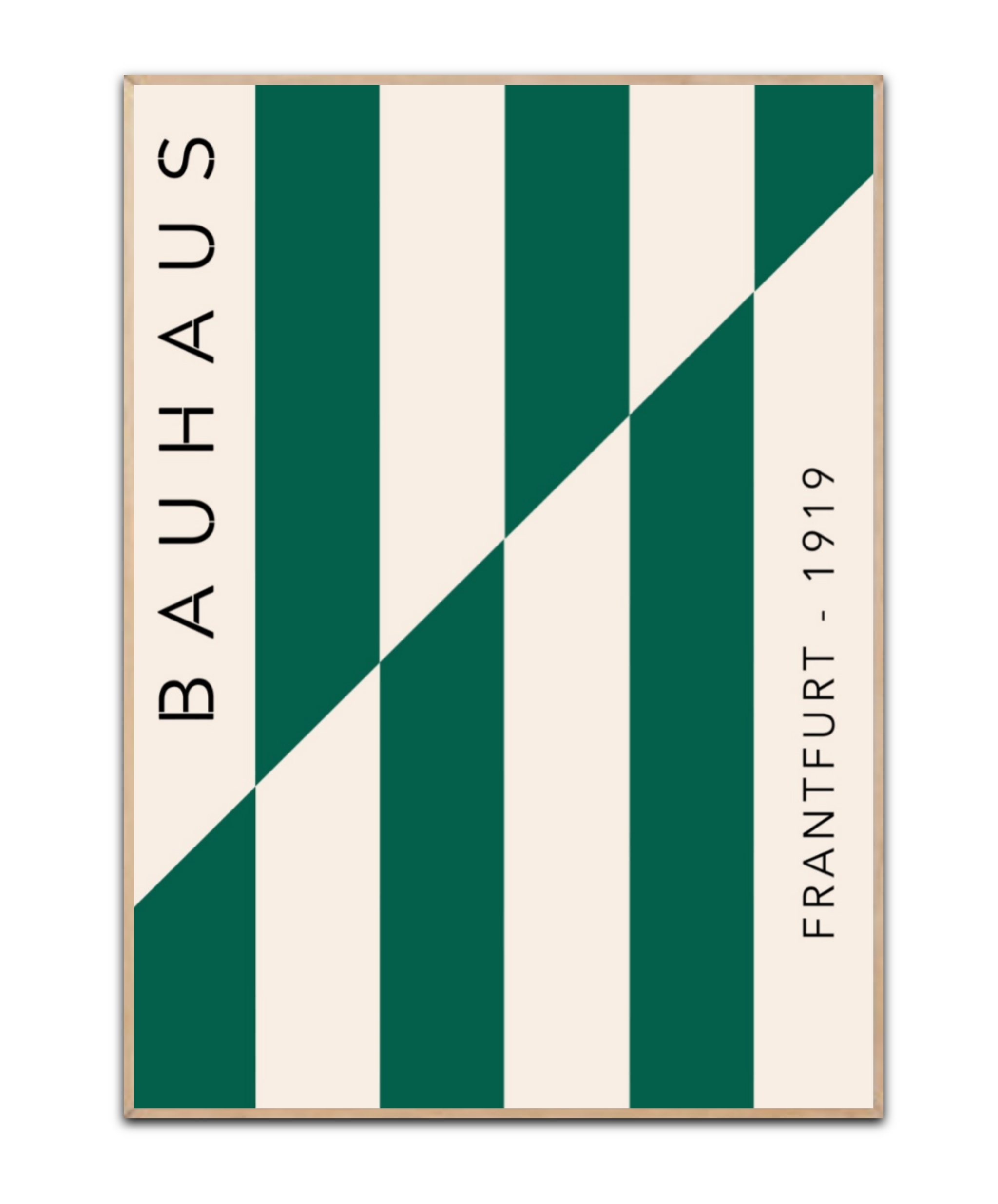 Bauhaus Franfurt 1919 green stripes Poster