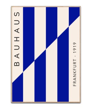 Bauhaus Frankfurt 1919 blue stripes Poster