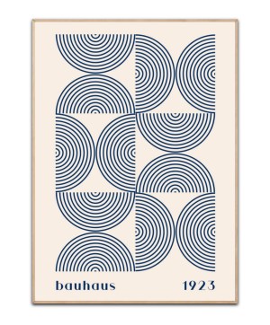 Bauhaus 1923 geometric blue Poster