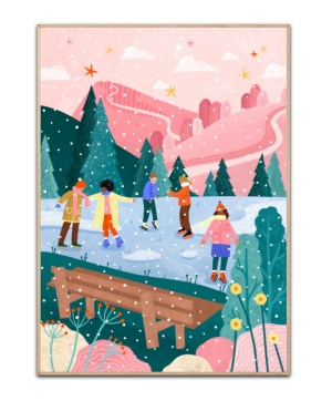 Ice Skating Poster von Bea Müller