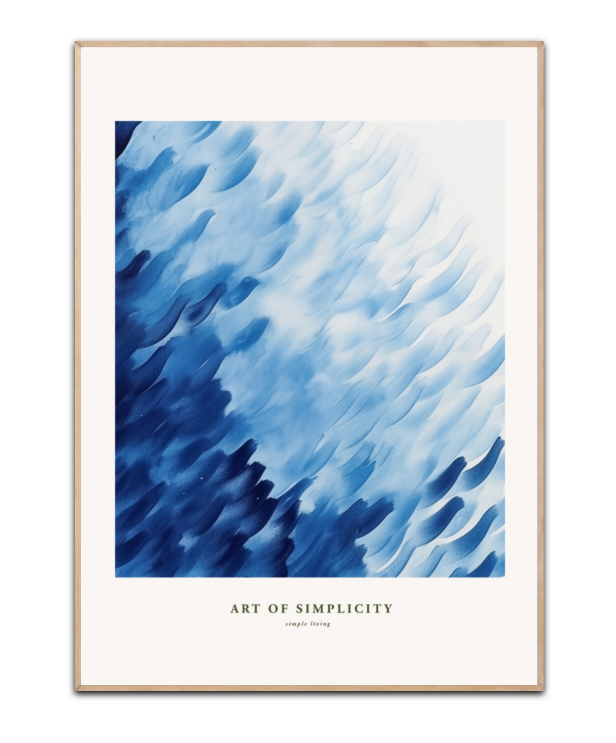 Art of simplicity Blue ocean Poster