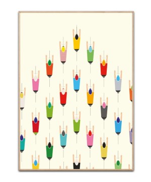 Leading the Pack Cycling Poster Stadt Wallchart .
