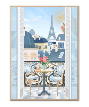 Paris Terrace von Petra Lizde Poster, .