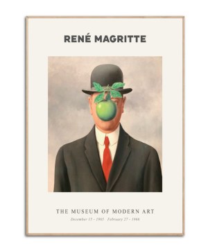 Rene Magritte Apple Poster, .