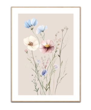 Pastel floral 1 Poster