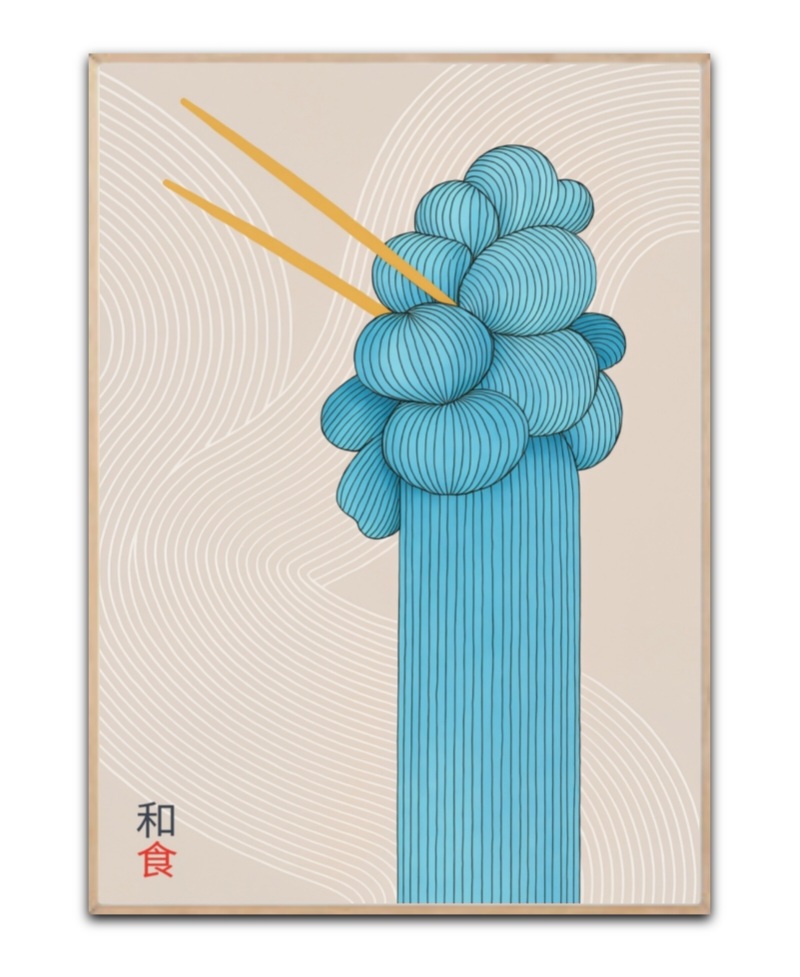 Japanese Noodles art Poster .