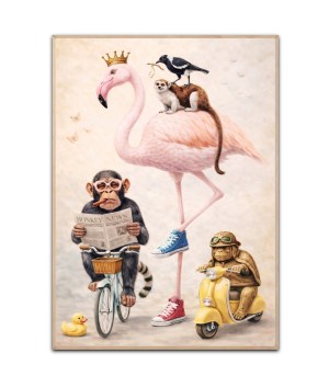 The Royal flamingo society Poster
