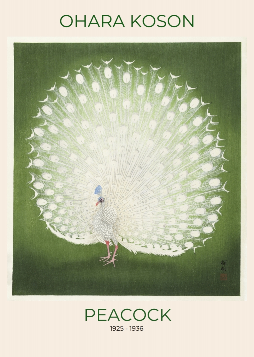 Ohara Koson, Peacock Grün Poster – Bild 5
