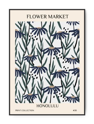 Flower Market Honolulu No.20, Poster