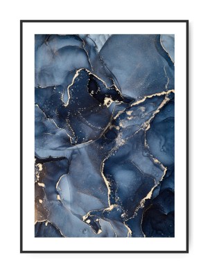 Art Abstract Blue No. 3, Poster