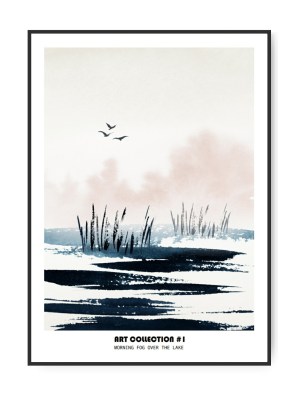 Art Collection No.1 - Morning Fund over the Lake, Poster