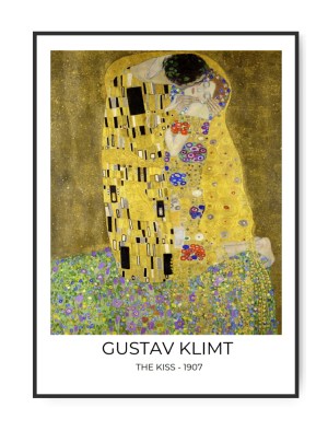 Gustav Klimt, The kiss, 1907, Poster