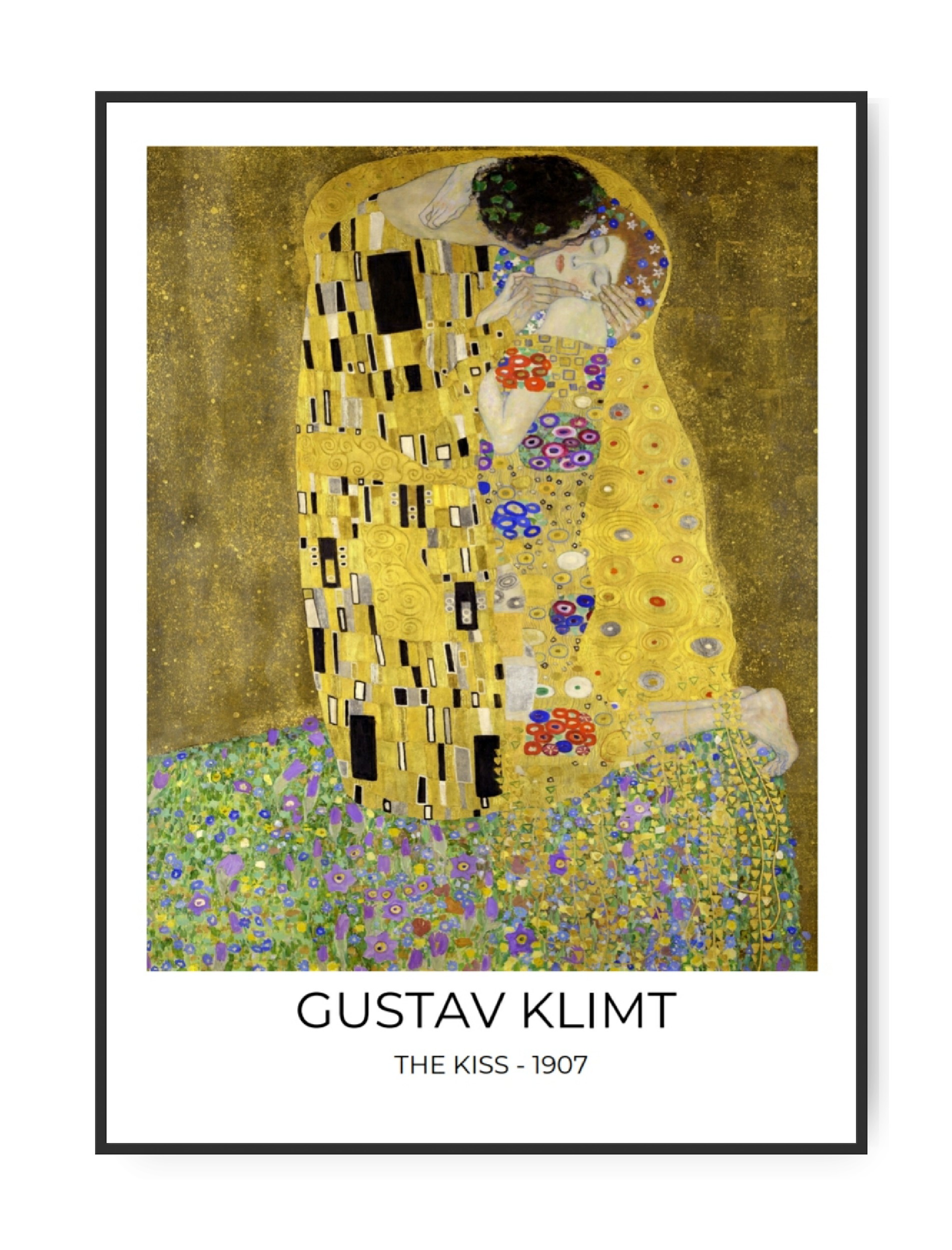 Gustav Klimt, The kiss, 1907, Poster